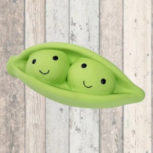 Foodie Faces Latex Peapod Dog Toy