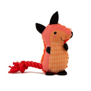 Small Cute Fox with Rope Dog Toy